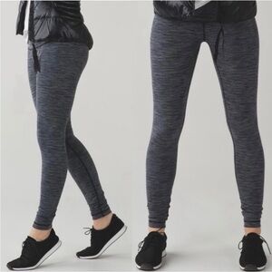 Lululemon Wunder Under Pant III in Diamond Jacquard Space Dye Black Slate
